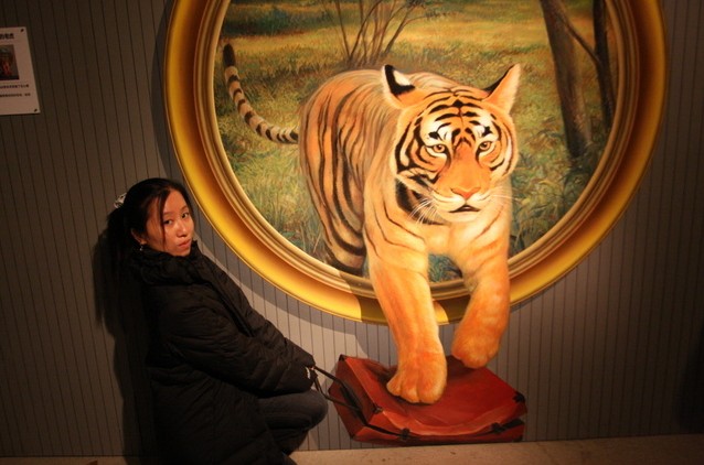 Une exposition de peintures en trompe-l'œil à Séoul(11)