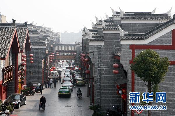 Le 23 février, la rue Guzhi dans la vieille ville de Xiangyang.