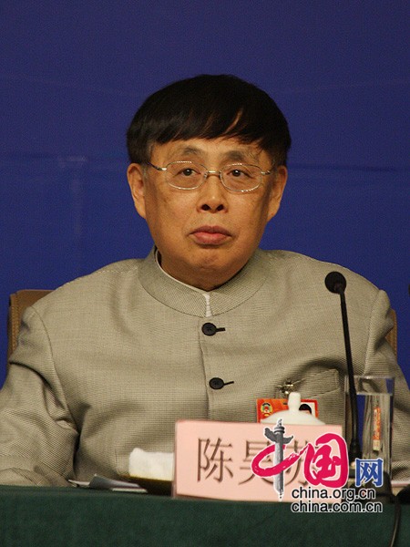 Chen Haosu, président de l&apos;Association du Peuple chinois pour l&apos;amitié avec l&apos;étranger