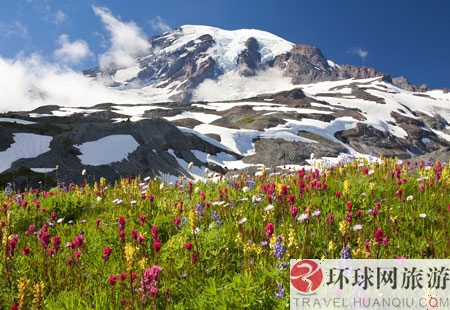 6. Le mont Rainier, dans l'État de Washington, aux États-Unis.
