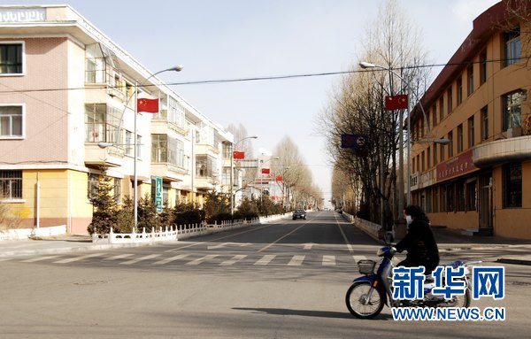 Une rue du bourg de Xihai. (Photo prise le 24 mars)