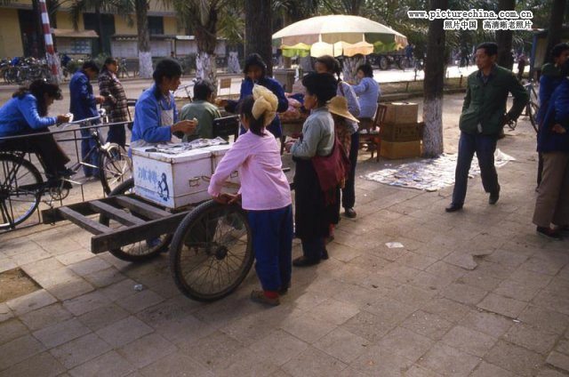 La rue Wangfujing de Beijing en 1981. 