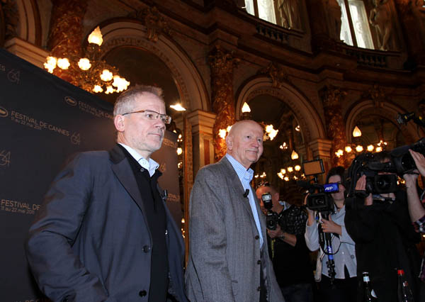 Le 14 avril, Gilles Jacob, président du Festival de Cannes, et Thierry Frémaux, délégué général du Festival de Cannes, étaient présents à la conférence de presse.