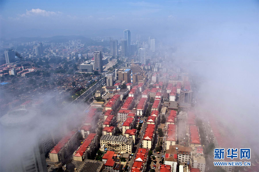 Shandong : apparition d'un brouillard d'advection à Yantai(1)