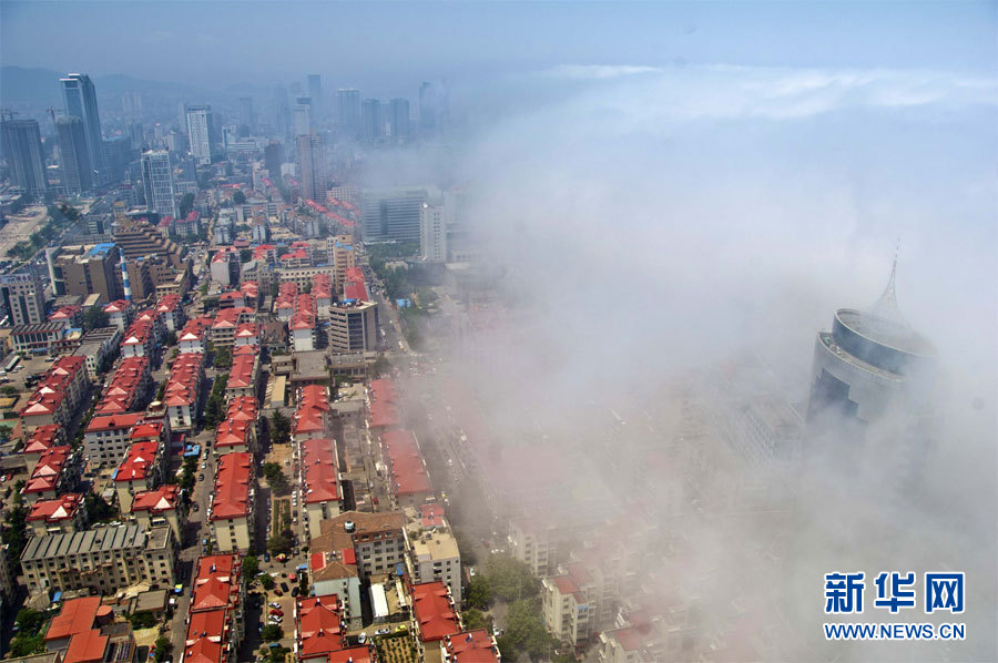 Shandong : apparition d'un brouillard d'advection à Yantai(2)