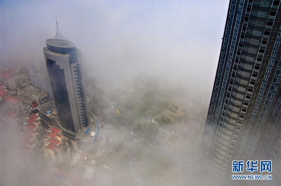 Shandong : apparition d'un brouillard d'advection à Yantai(4)
