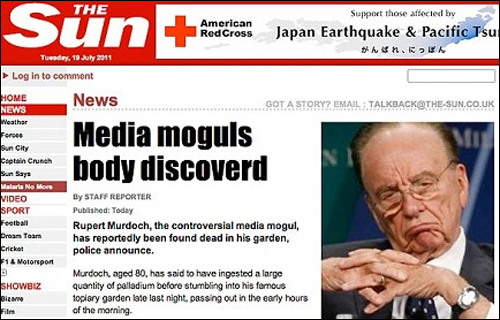 LulzSec pirate le Sun pour y annoncer la mort de Rupert Murdoch