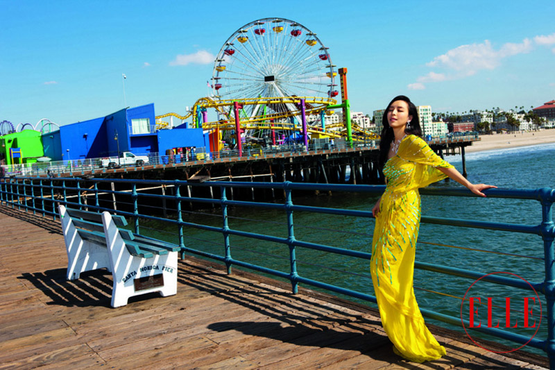 L&apos;actrice chinoise Zhang Jingchu fait la couverture du magazine Elle 6