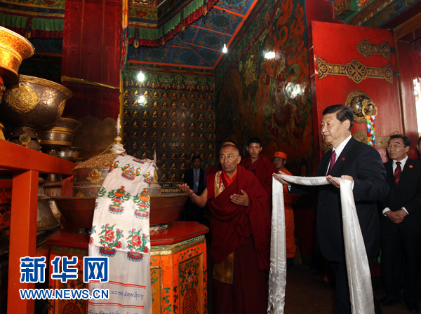 Xi Jinping appelle le cercle religieux du Tibet à promouvoir le patriotisme et à maintenir l'unité nationale