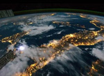 Photos spatiales de la planète Terre sous la lumière