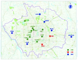 Les infrastructures majeures à réaliser durant la période du 12e plan quinquennal de la municipalité de Beijing.