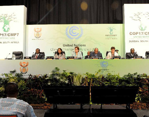 Ouverture de la 17e conférence des Nations Unies sur le changement climatique à Durban