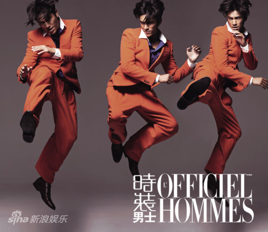 Le comédien chinois Chen Kun pose pour le magazine L&apos;Officiel Hommes3