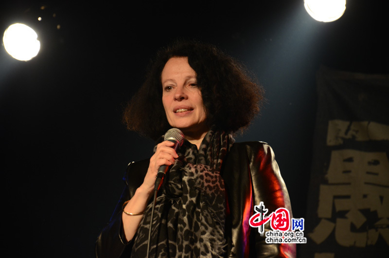 Mme Sylvie Bermann, ambassadeur de France en Chine,prend la parole lors de la cérémonie d'ouverture de cet événement. (Crédit photo: Zhu Ying/China.org.cn)