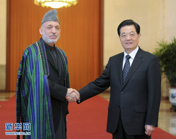 Le président chinois s'entretient avec son homologue afghan