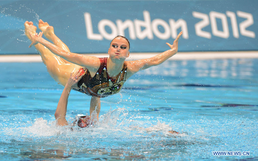 La Russie a été sacrée championne olympique sur l'épreuve par équipes de natation synchronisée avec 197,030 points, vendredi à l'Aquatics Centre de Londres.