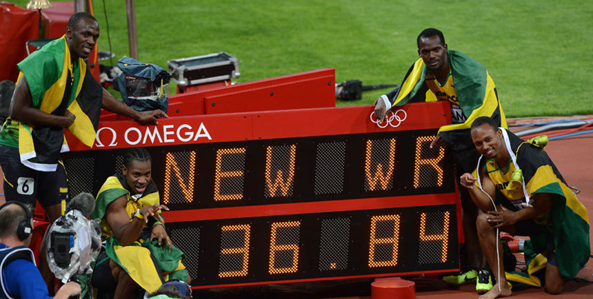 JO-2012: la Jamaïque remporte le relais 4x100 messieurs et établit un nouveau record du monde