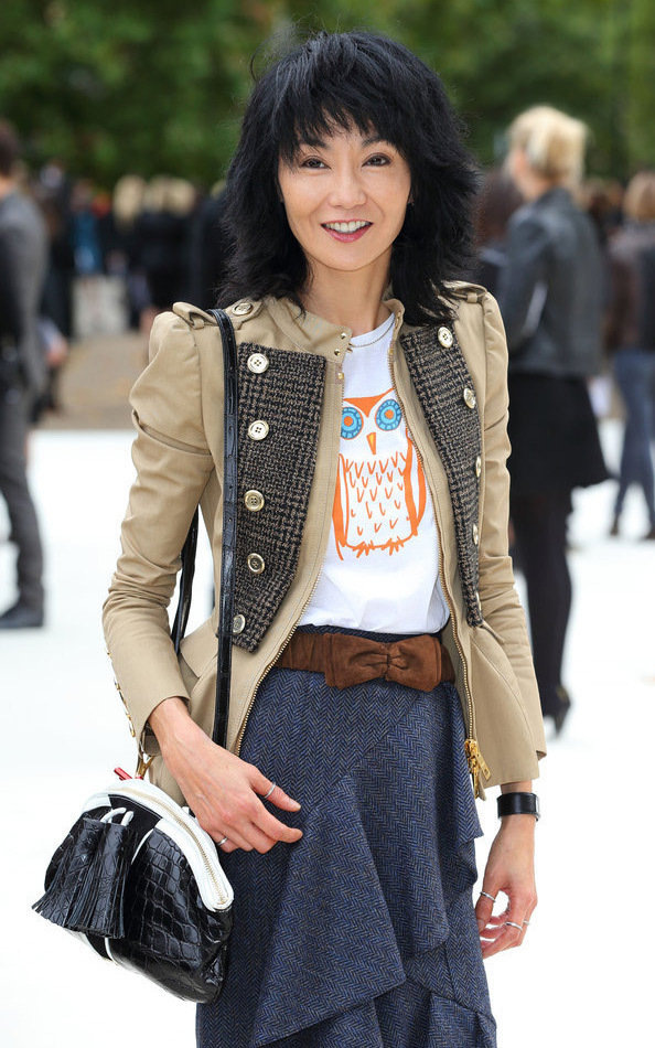 Fashion Week de Londres : l&apos;actrice hongkongaise Maggie Cheung au défilé Burberry Prosum 4