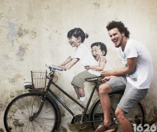 Photographie d'un graffiti sur la bicyclette en Malaisie 3