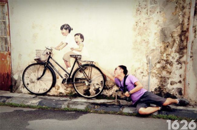 Photographie d'un graffiti sur la bicyclette en Malaisie 6