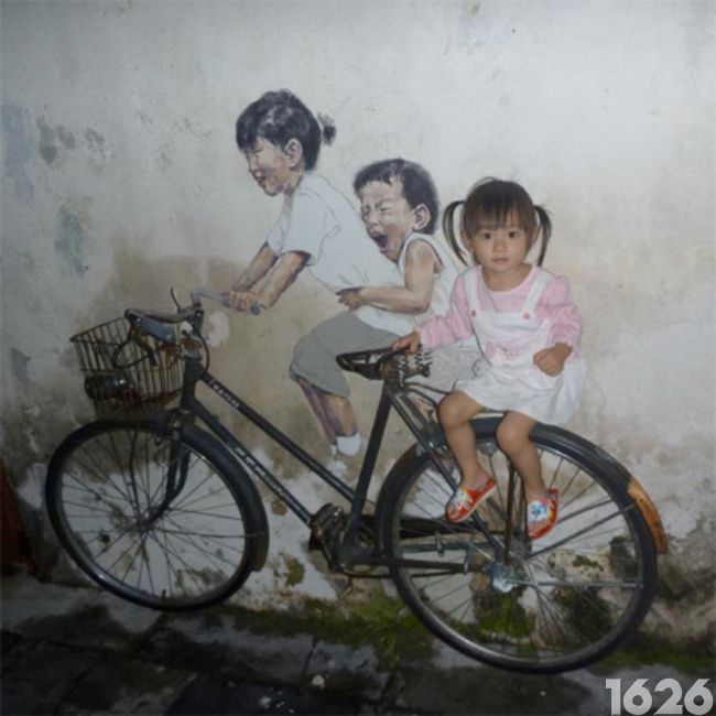 Photographie d'un graffiti sur la bicyclette en Malaisie 7