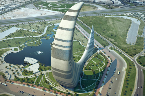 La tour du Croissant de Dubaï fait rêver