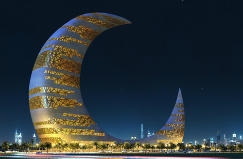 La tour du Croissant de Dubaï fait rêver