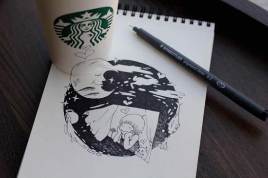 Des dessins intéressants sur les gobelets de Starbucks 3