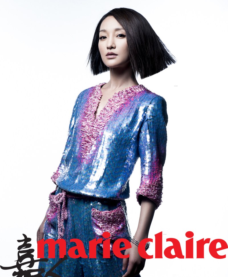 Zhou Xun en Chanel pose pour Marie Claire