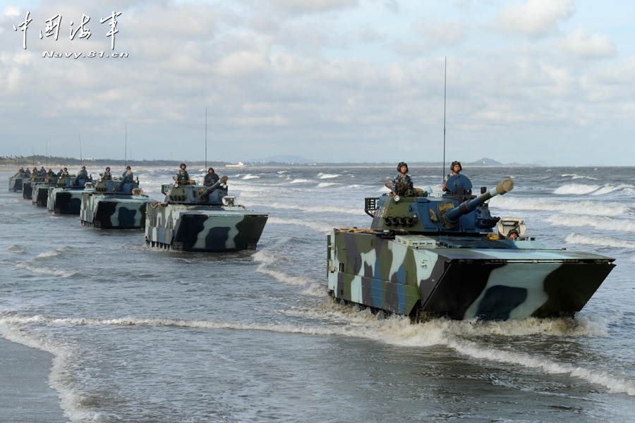 Découverte de chars amphibie chinois