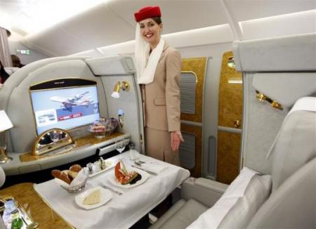 Les services haut de gamme dans la première classe de l&apos;A380