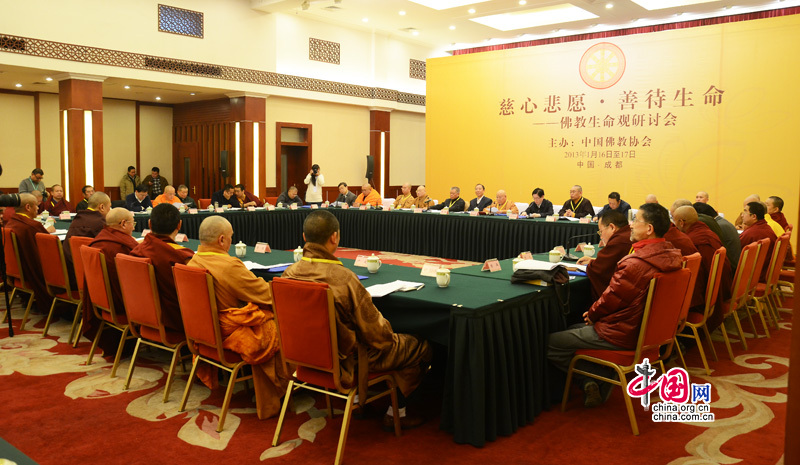 Le 16 janvier 2013, un séminaire sur la méditation des bouddhistes sur la vie a eu lieu à Chengdu, chef-lieu de la province du Sichuan.