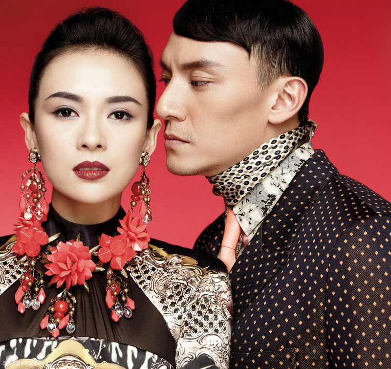 Zhang Ziyi et Zhang Zhen illustrent le magazine Vogue