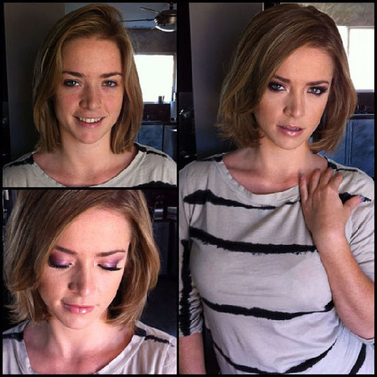 Avec et sans maquillage