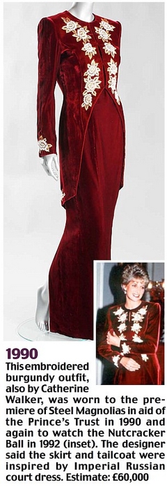 Les robes de la princesse Diana vendues aux enchères