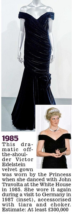 Les robes de la princesse Diana vendues aux enchères