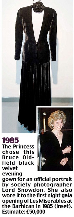 Les robes de la princesse Diana vendues aux enchères