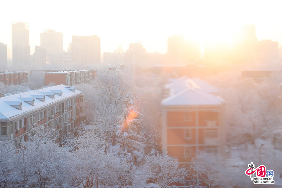 Beijing sous la neige en plain mois de mars !