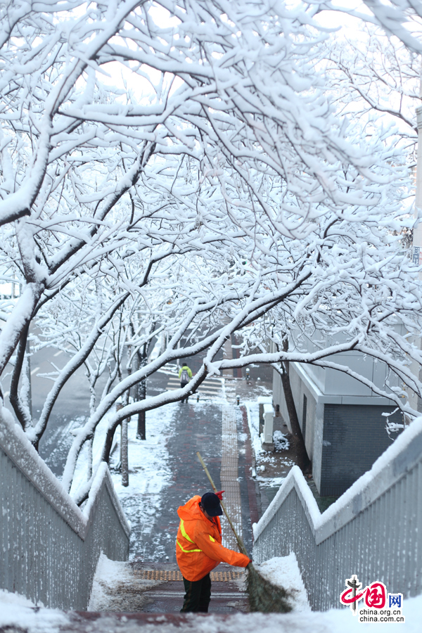 Beijing sous la neige en plain mois de mars !