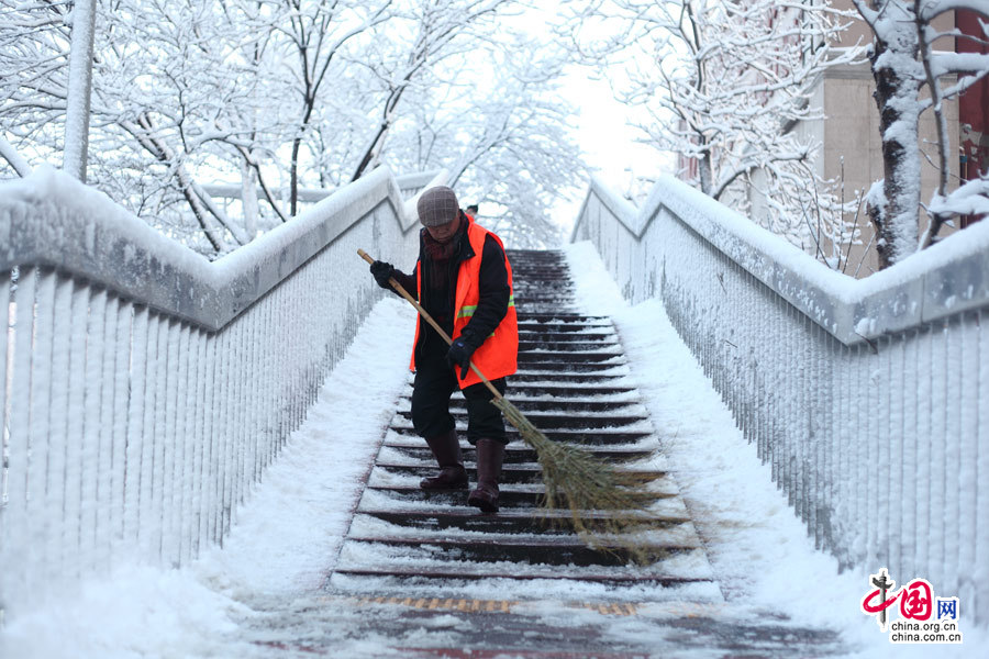 Beijing sous la neige en plain mois de mars !