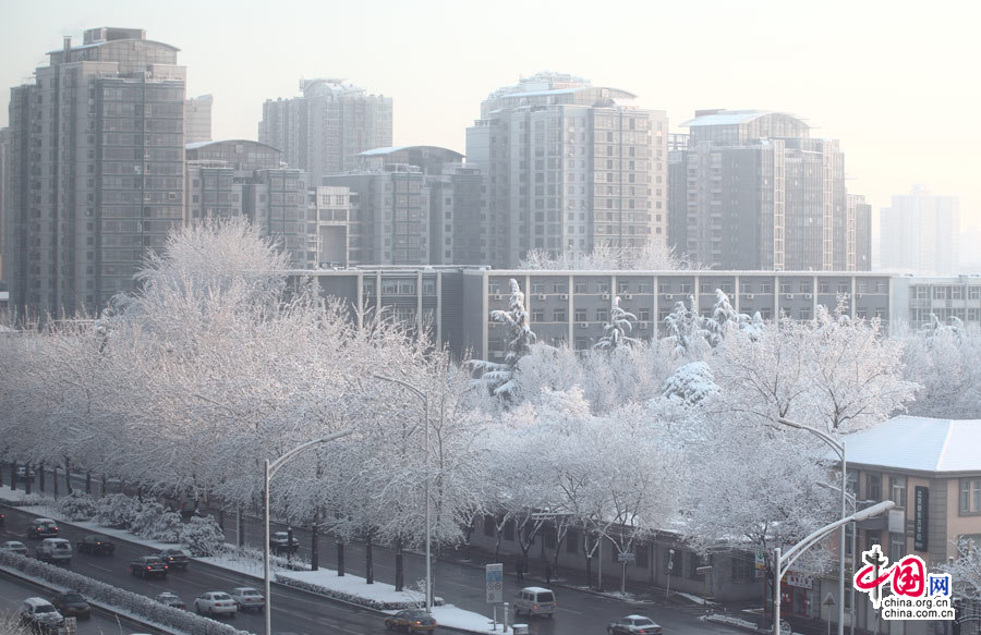 Beijing sous la neige en plain mois de mars !