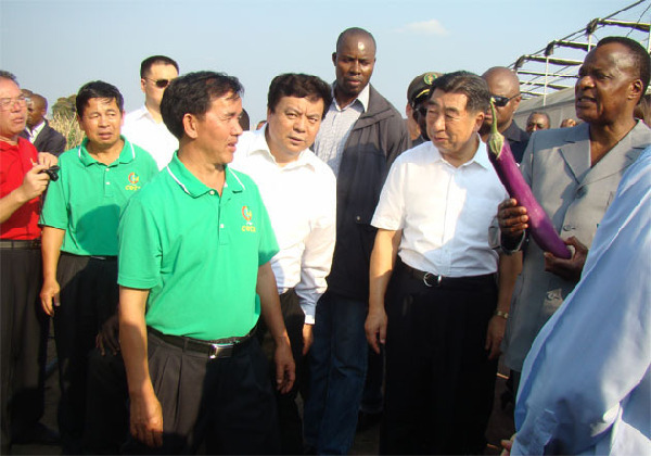 Le 4 septembre 2012, M. Denis Sassou-Nguesso, président de la République du Congo, et Monsieur Hui Liangyu, alors vice-Premier ministre chinois ont inauguré le Centre-pilote des techniques agricoles. (Photo documentaire)