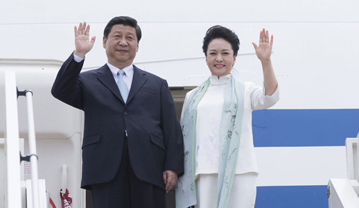 Le président chinois arrive à Brazzaville pour une visite d'Etat au Congo