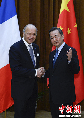 Rencontre entres les ministres des Affaires étrangères chinois et français