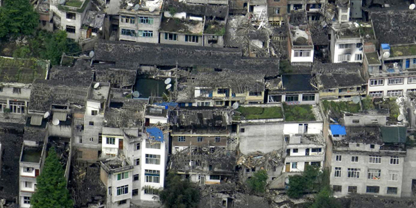 Séisme : photos aériennes de la région sinistrée de Lushan