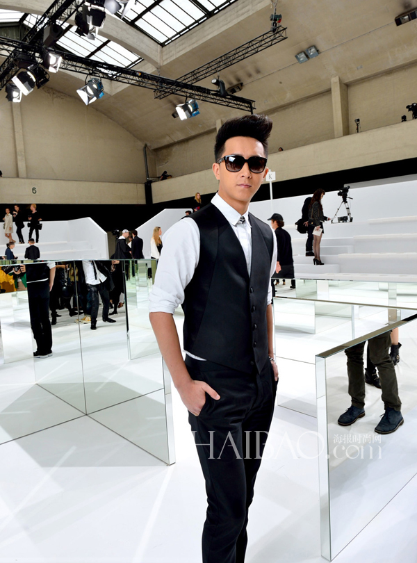 Han Geng à Paris pour le défilé Dior Homme