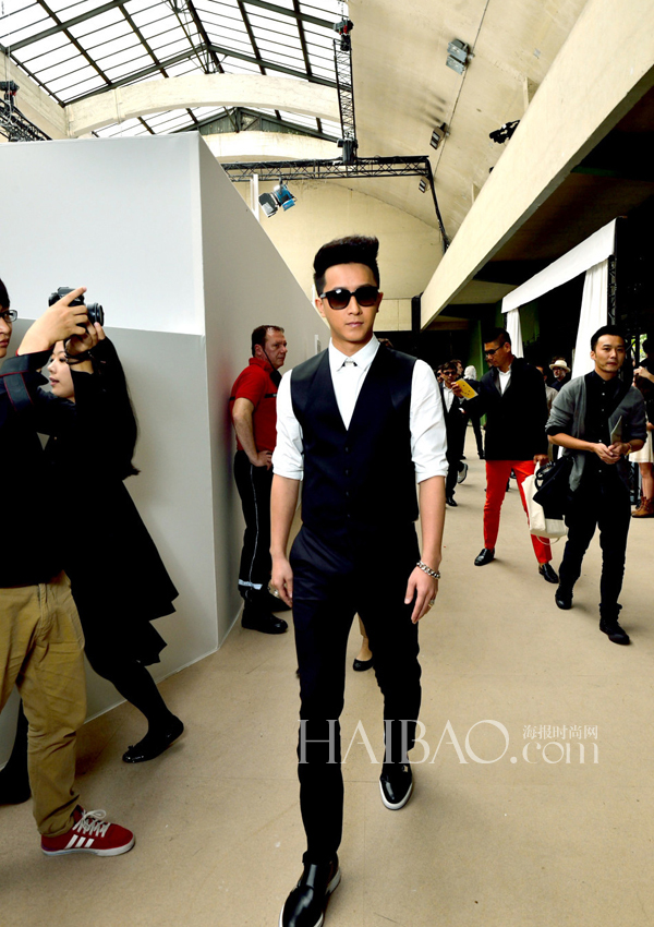 Han Geng à Paris pour le défilé Dior Homme