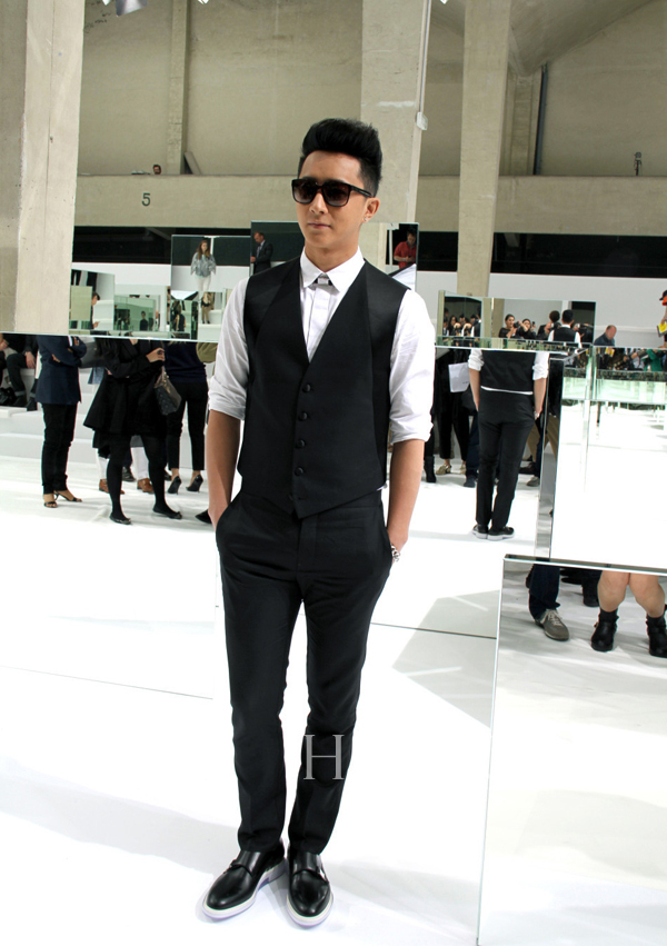 Han Geng à Paris pour le défilé Dior Homme