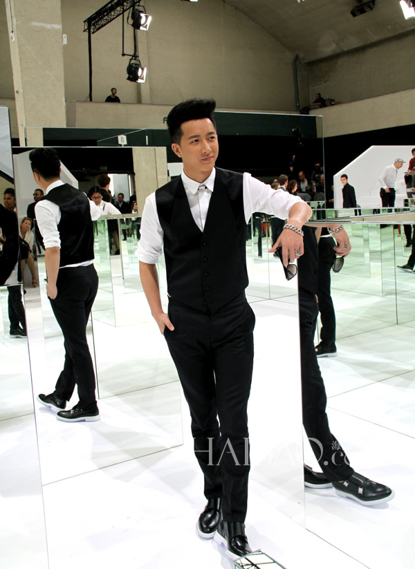 Han Geng à Paris pour le défilé Dior Homme