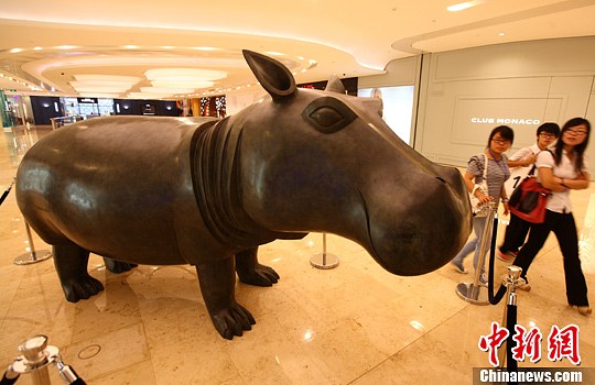 Des sculptures animalières de Daniel Daviau installées à Nanjing